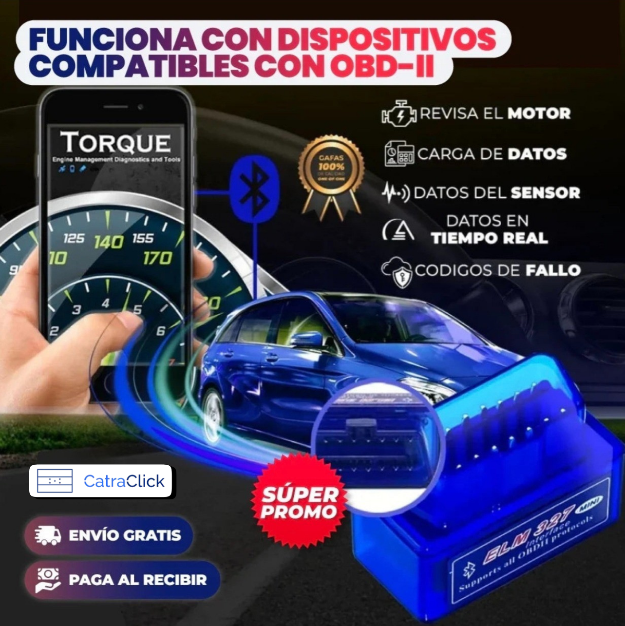 AutoDoctor Pro™- Mini Escáner de Diagnóstico para Autos + Envío Gratis