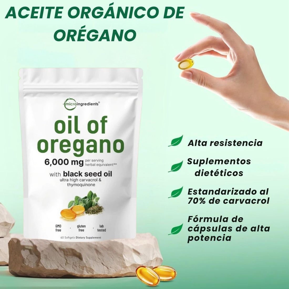 Aceite de Orégano y Semilla Negra 6.000Mg - 😱AUMENTA TUS DEFENSAS EN SEGUNDOS😱