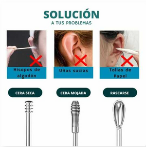 Kit Limpiador de Oídos Profesional - Con Estuche Portátil