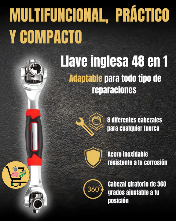 2x1 Power-Max™️ ORIGINAL LLAVE INGLESA MULTIUSOS 48 EN 1