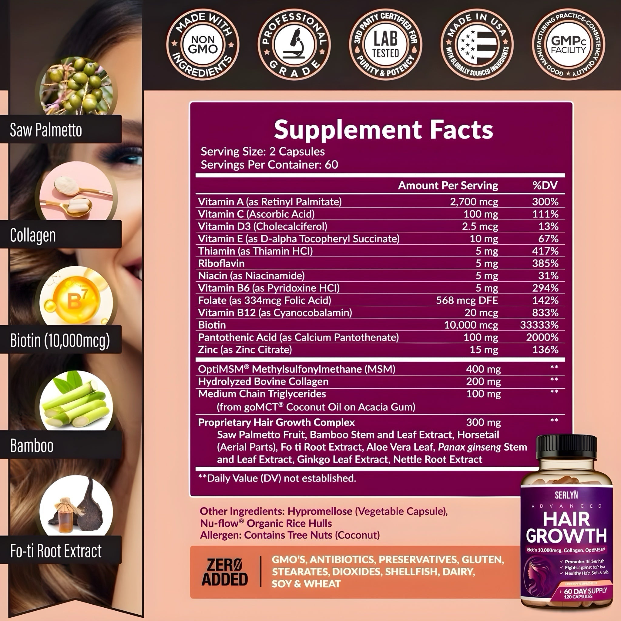 Crecimiento Capilar Avanzado para Mujeres + Envío Gratis