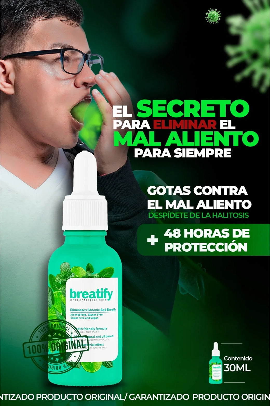 BREATIFY– 🌬️ Respira confianza, habla sin miedo 🌿 Contenido 30 ML