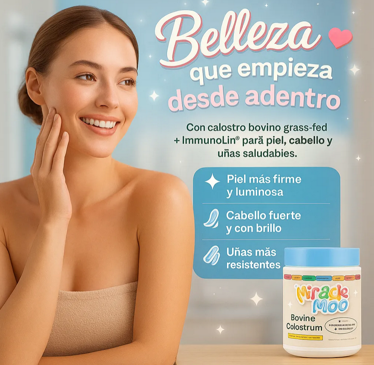 🥛 MIRACLE MOO ™   – Suplemento Natural de Calostro Bovino + Envío Gratis